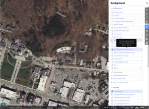 Screenshot of the iD editor showing the VIP Orthoimagery - Best of Color layer.
