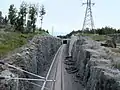 A railway cutting in Helsinki.